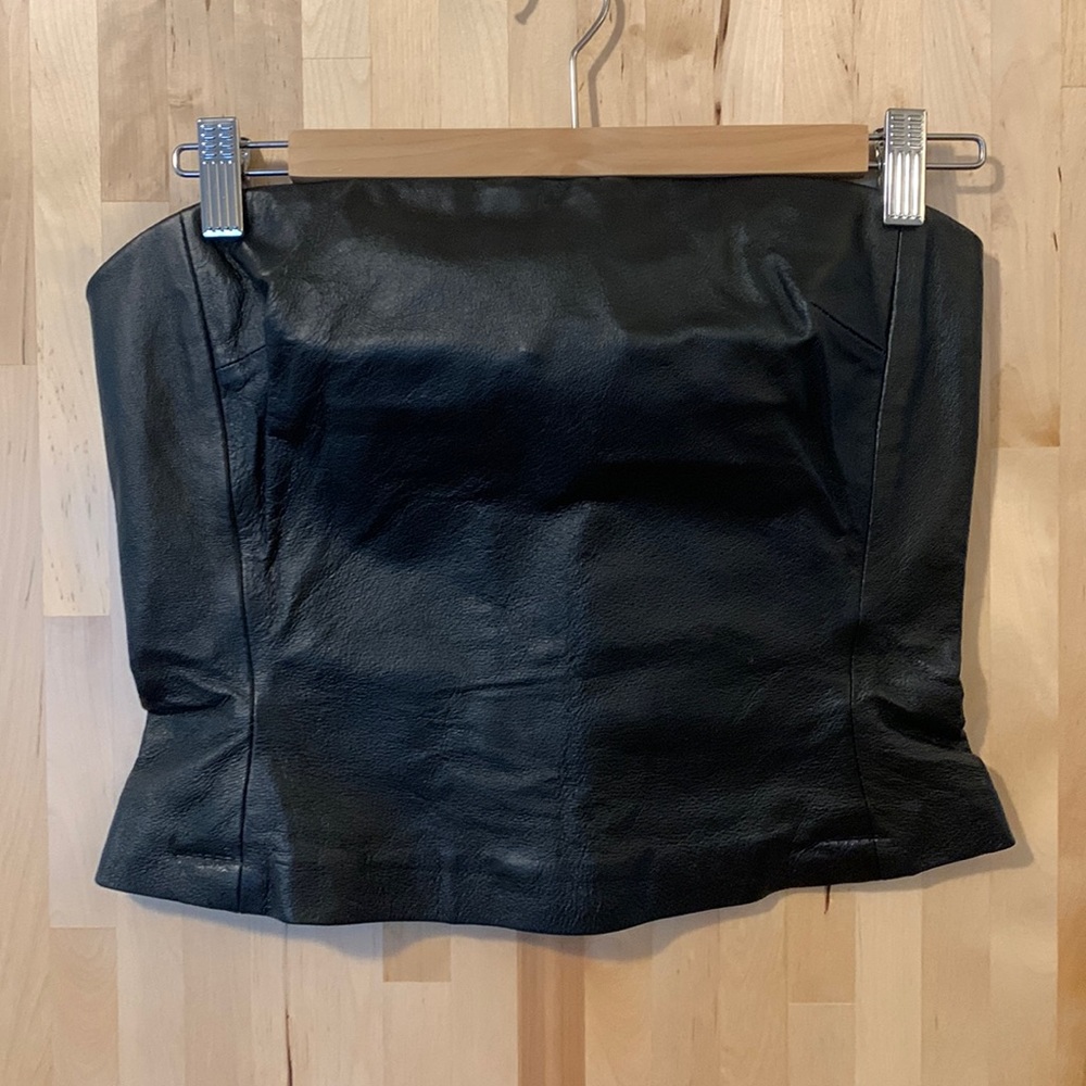 Leather Crop Bustier